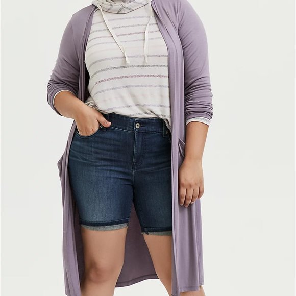 🆕SUPER SOFT SLATE GREY LONGLINE CARDIGAN - Picture 2 of 4